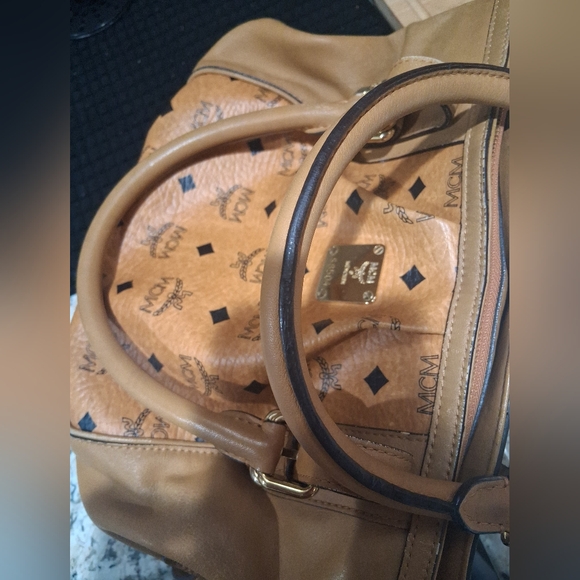 MCM Brown Leather Shoulder Bag - Picture 5 of 11